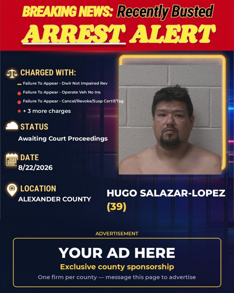 Arrest report - HUGO SALAZAR-LOPEZ