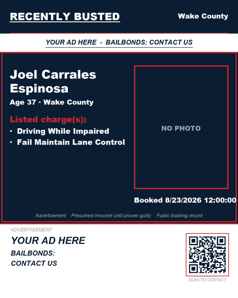Arrest report — JOEL CARRALES ESPINOSA