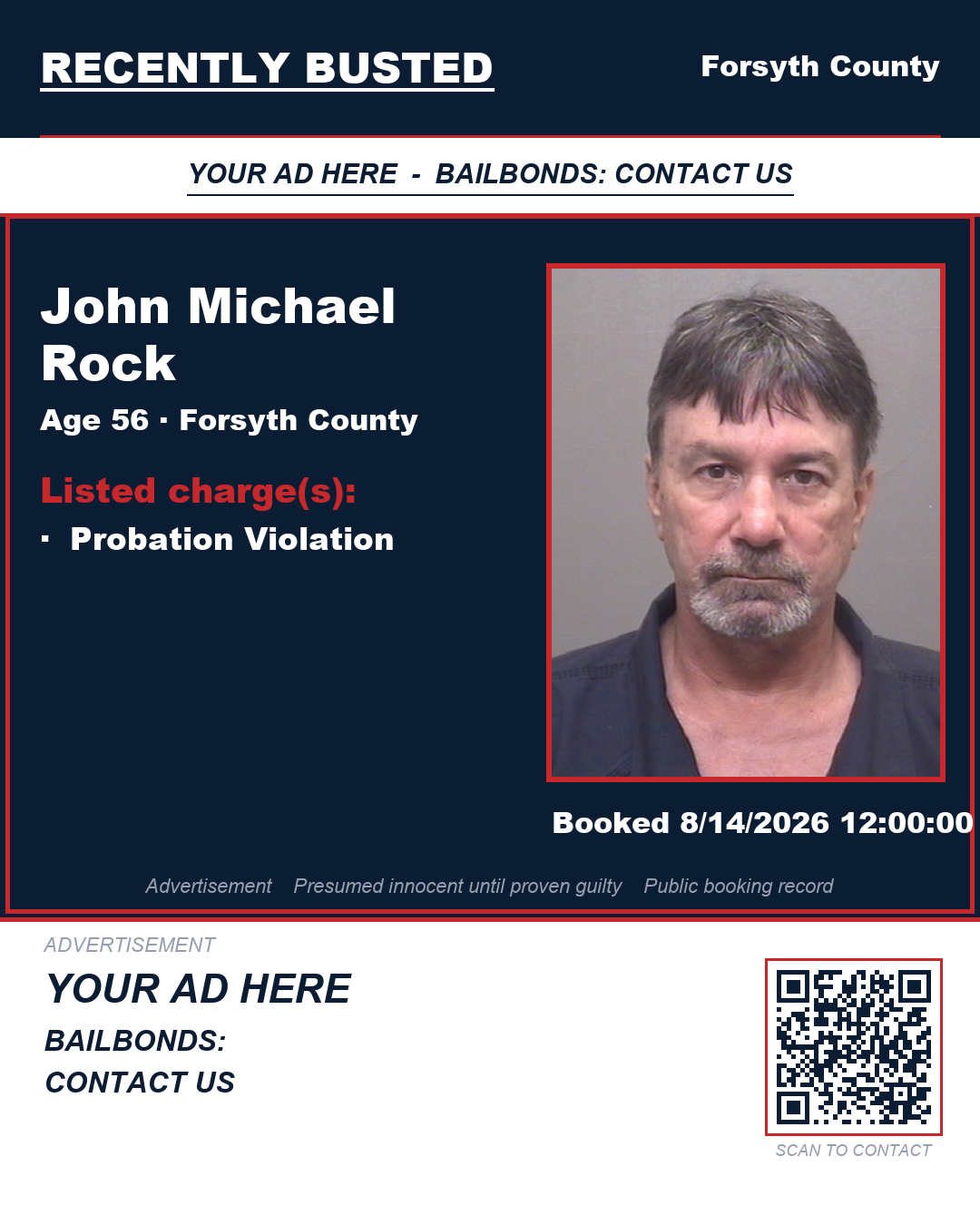 Arrest report - JOHN MICHAEL ROCK