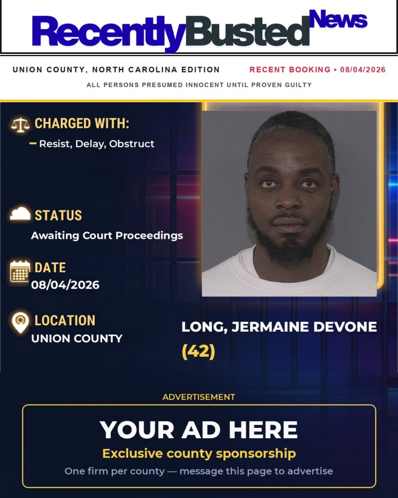 Arrest report — LONG, JERMAINE DEVONE