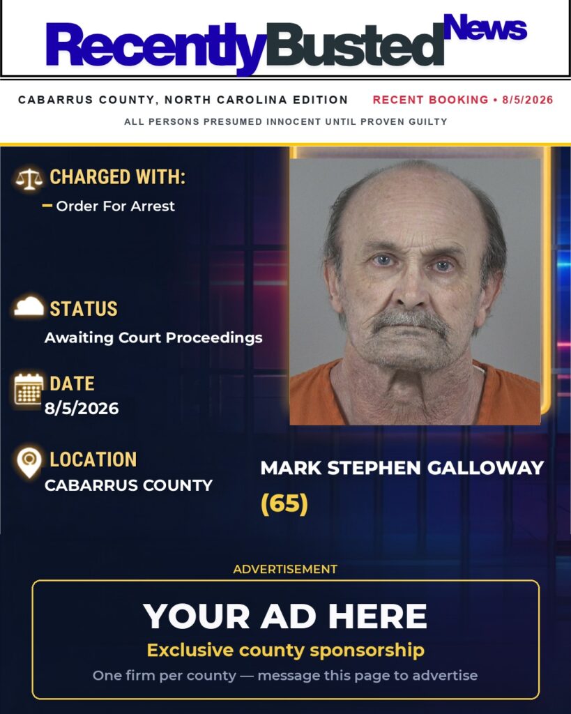 Arrest report — MARK STEPHEN GALLOWAY