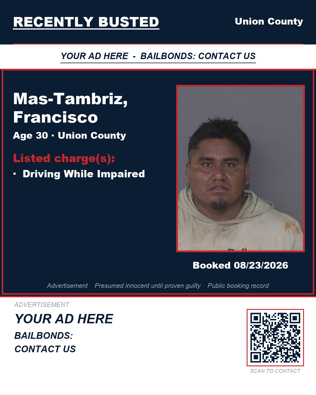 Arrest report - MAS-TAMBRIZ, FRANCISCO