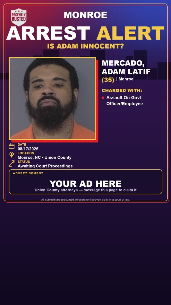 Arrest report — MERCADO, ADAM LATIF