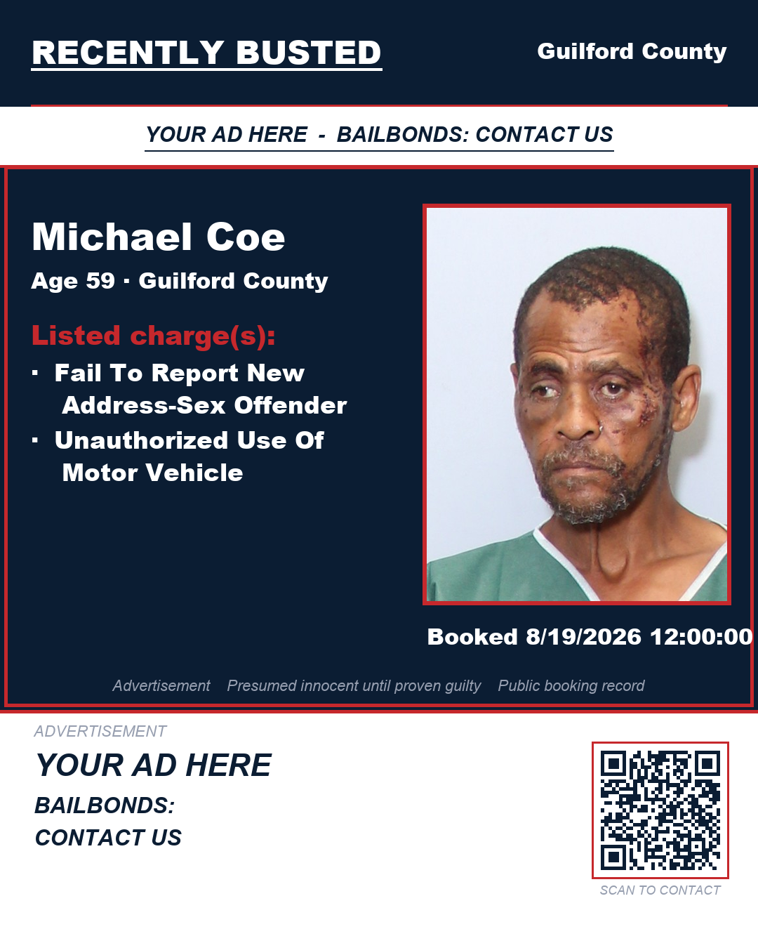 Arrest report - MICHAEL COE