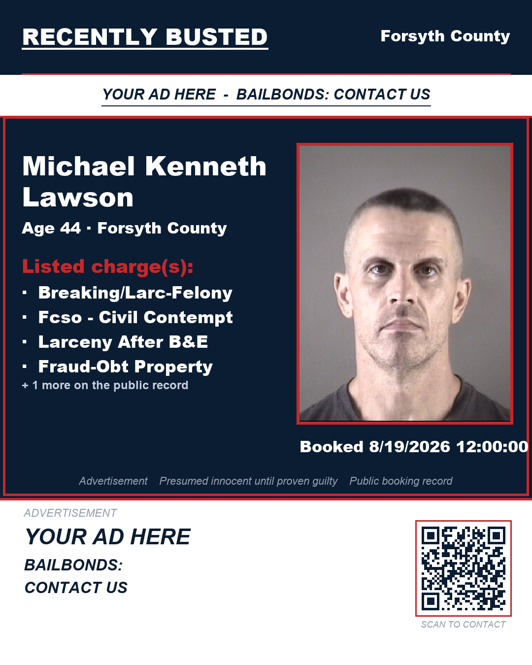 Arrest report - MICHAEL KENNETH LAWSON