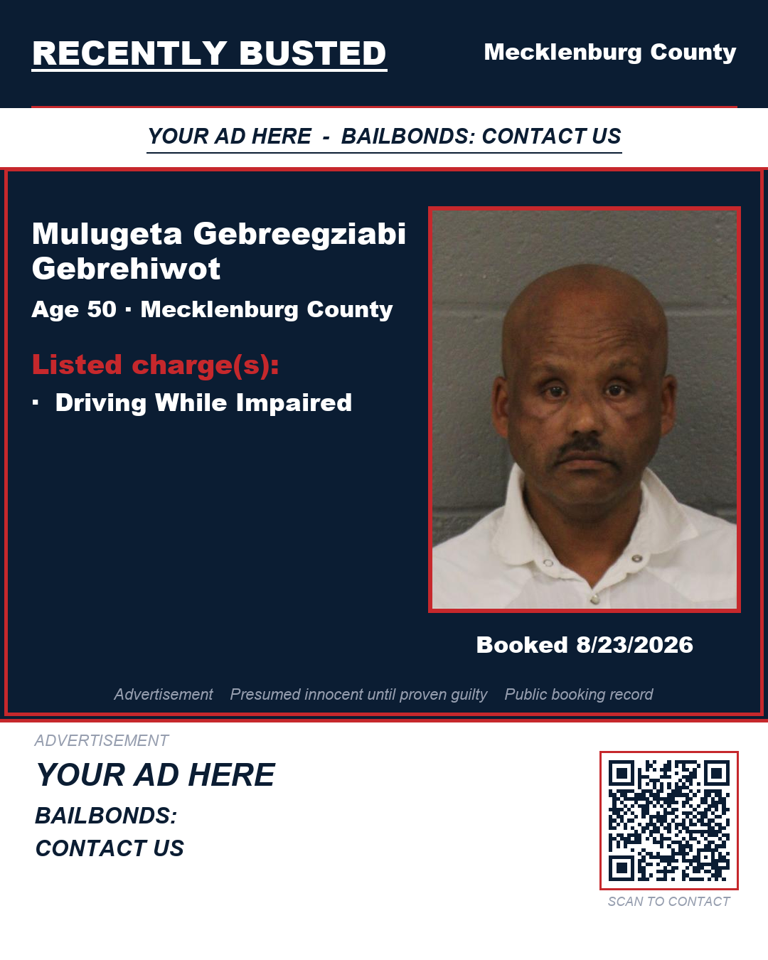 Arrest report - MULUGETA GEBREEGZIABI GEBREHIWOT