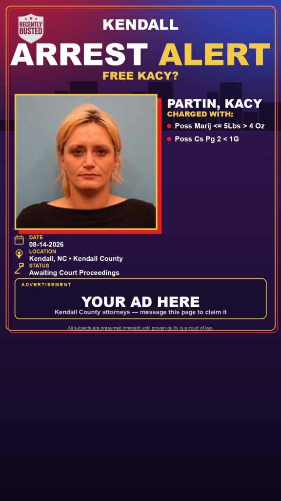 Arrest report - Partin, Kacy