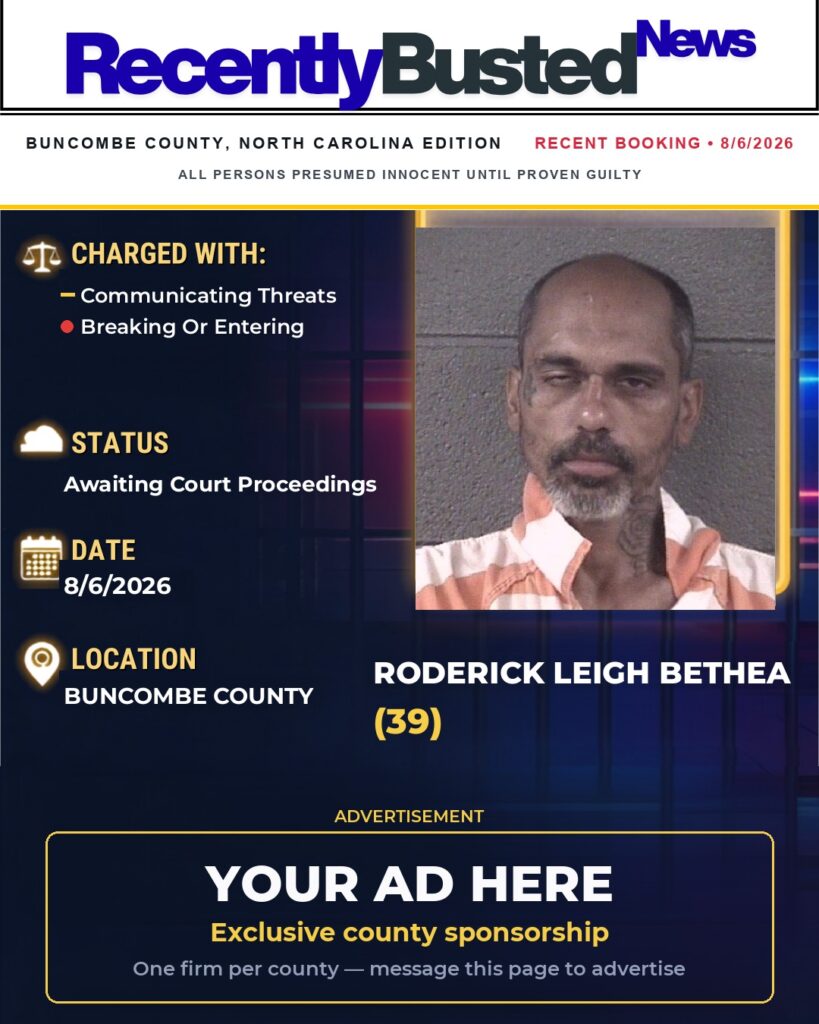 Arrest report โ RODERICK LEIGH BETHEA