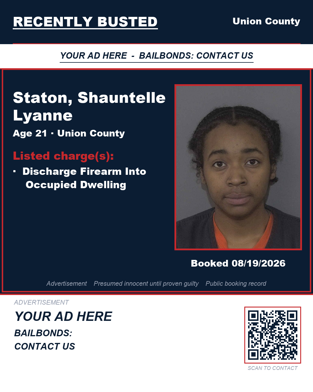 Arrest report - STATON, SHAUNTELLE LYANNE