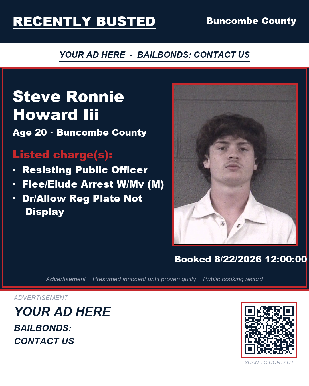 Arrest report - STEVE RONNIE HOWARD III