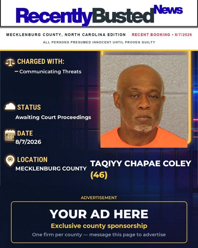 Arrest report — TAQIYY CHAPAE COLEY
