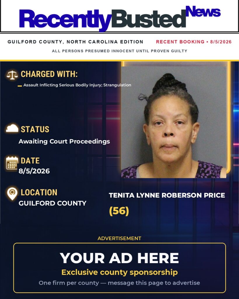 Arrest report — TENITA LYNNE ROBERSON PRICE