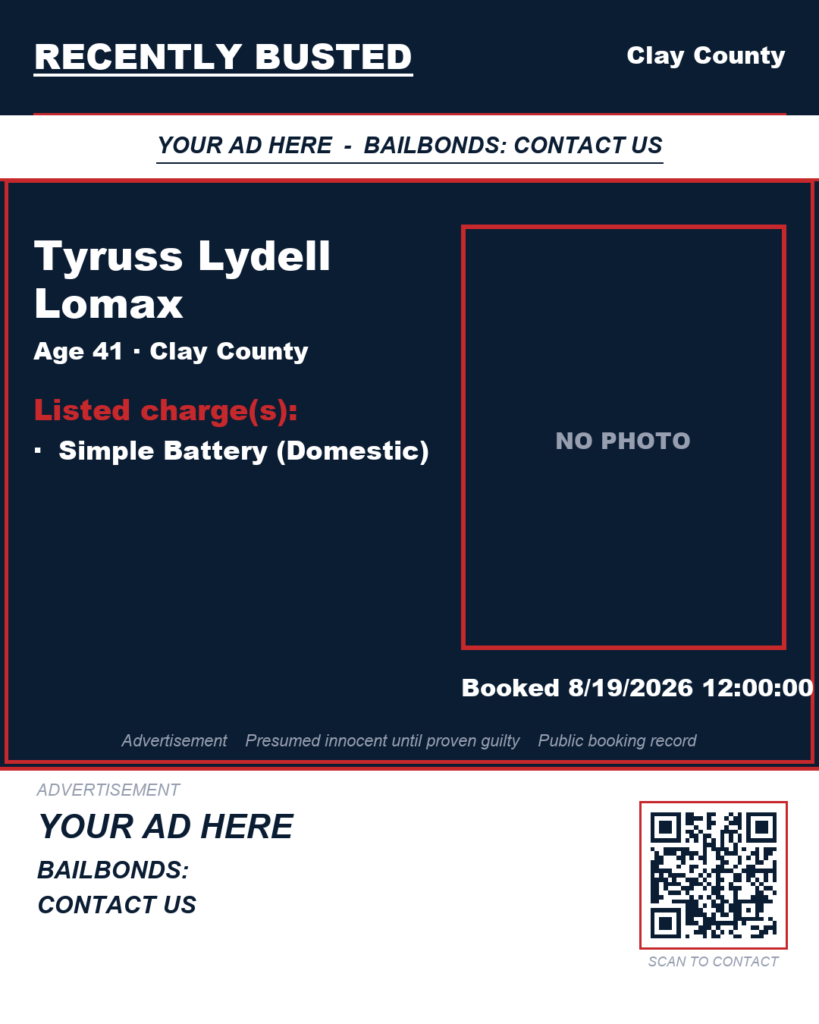 Arrest report - TYRUSS LYDELL LOMAX