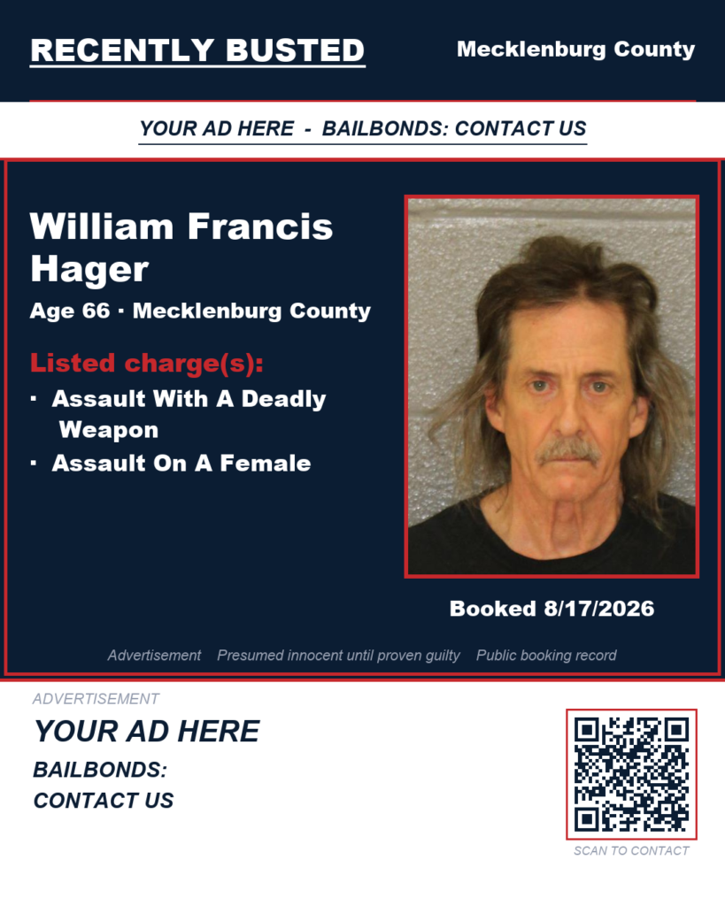 Arrest report — WILLIAM FRANCIS HAGER