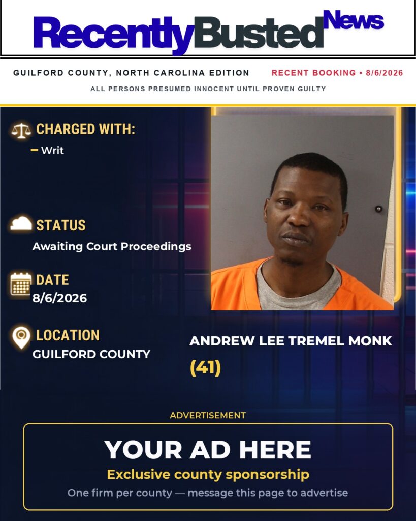 Arrest report โ ANDREW LEE TREMEL MONK