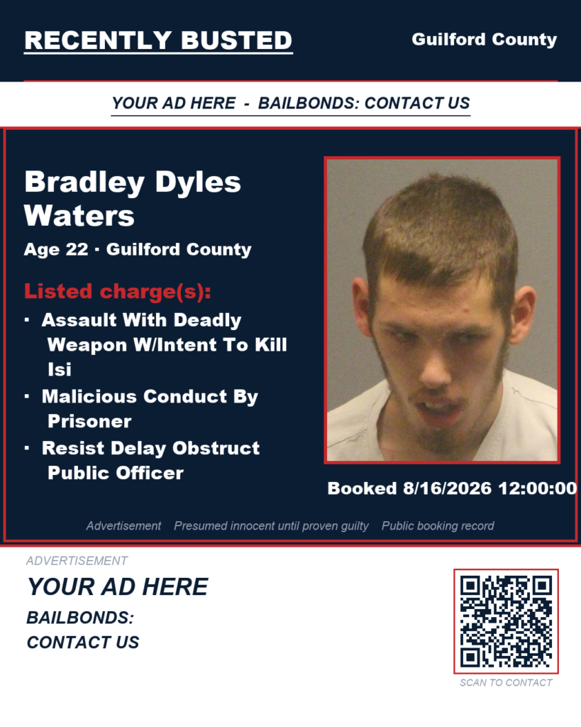 Arrest report — BRADLEY DYLES WATERS
