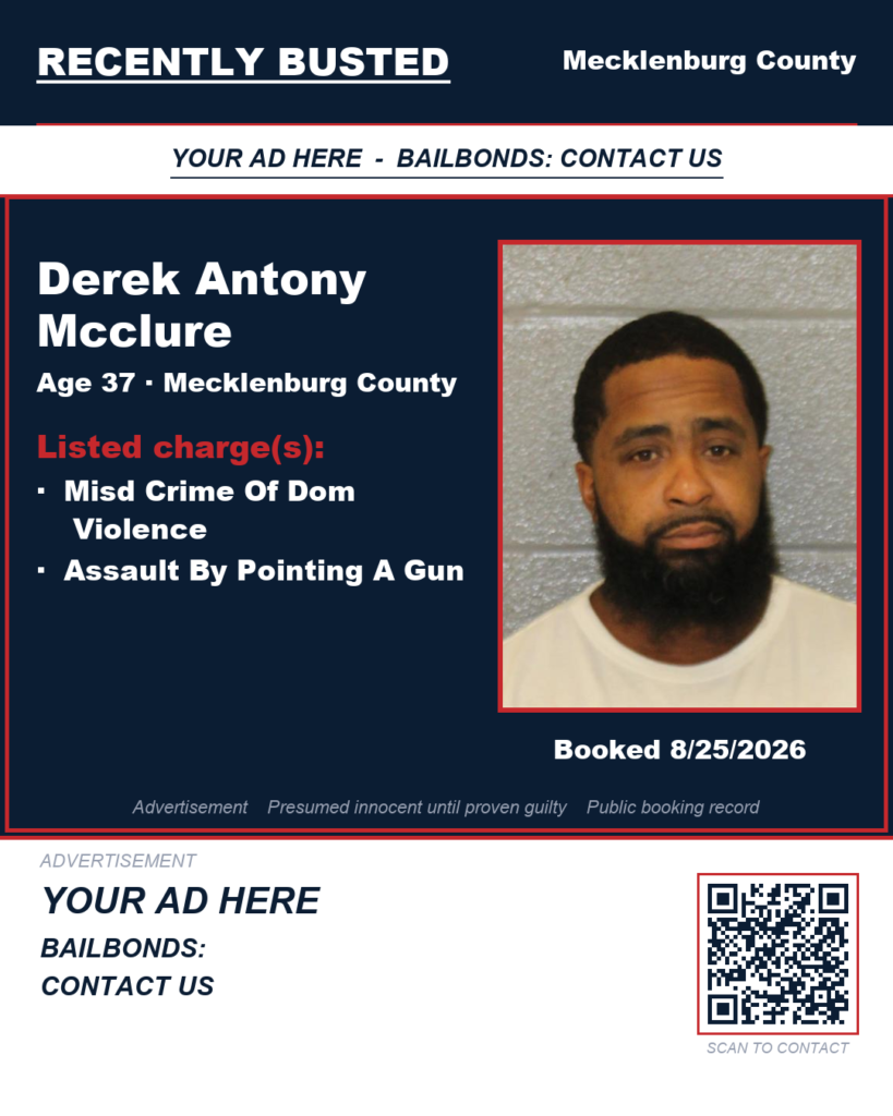 Arrest report - DEREK ANTONY MCCLURE
