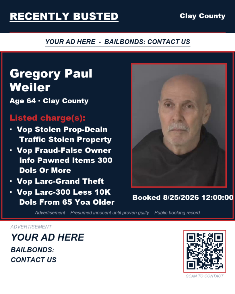 Arrest report - GREGORY PAUL WEILER