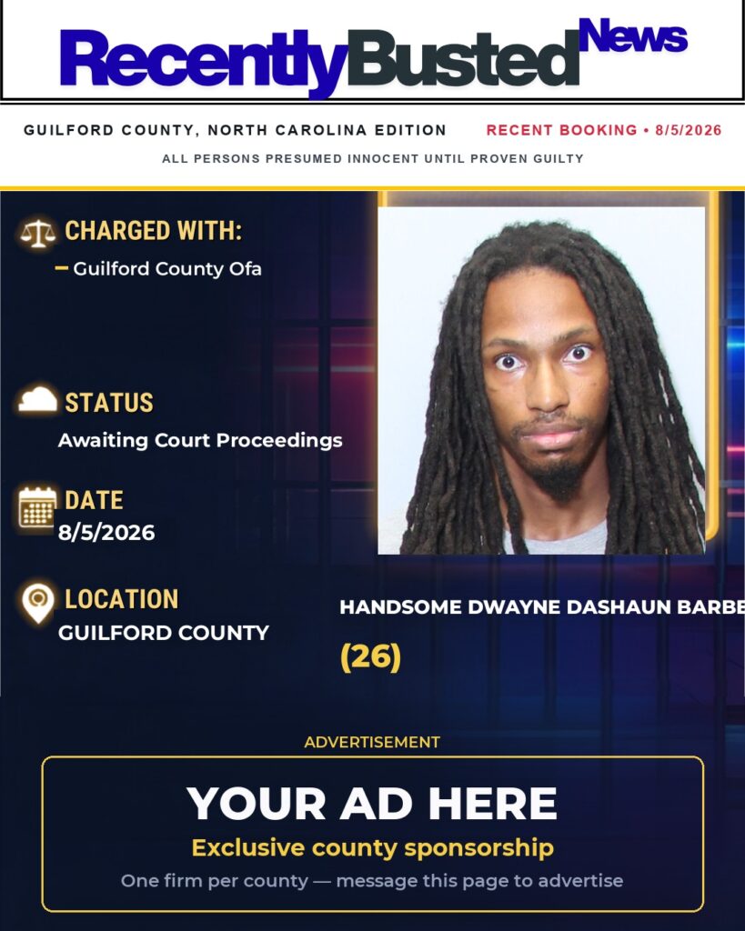 Arrest report — HANDSOME DWAYNE DASHAUN BARBER