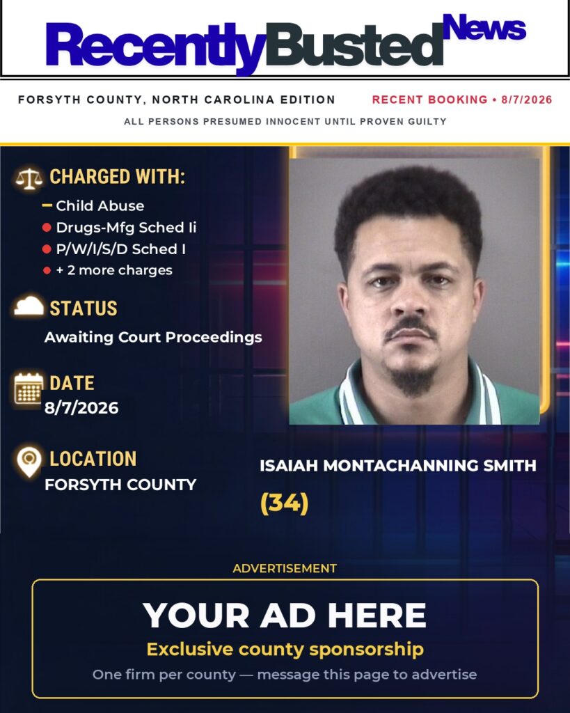 Arrest report — ISAIAH MONTACHANNING SMITH