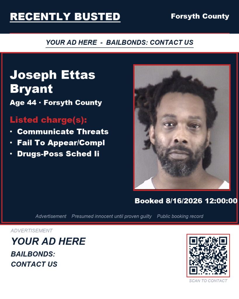 Arrest report — JOSEPH ETTAS BRYANT