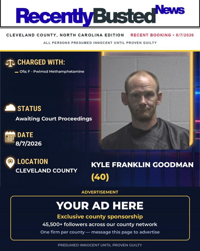 KYLE FRANKLIN GOODMAN — arrest record card, Cleveland