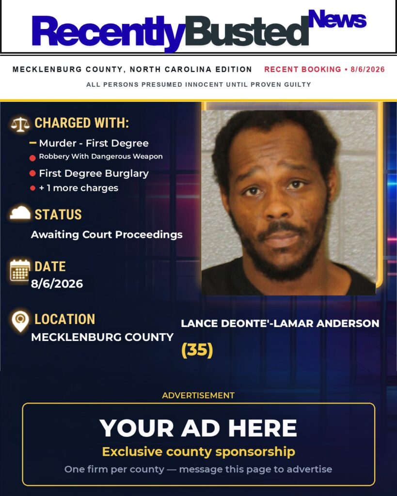 Arrest report โ LANCE DEONTE'-LAMAR ANDERSON