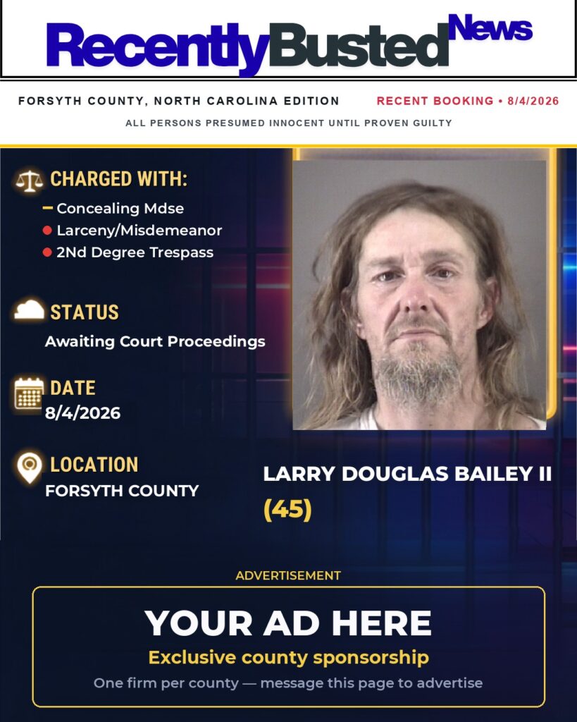 Arrest report — LARRY DOUGLAS BAILEY II