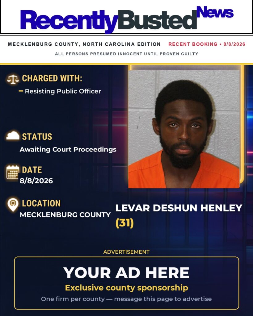 Arrest report โ LEVAR DESHUN HENLEY