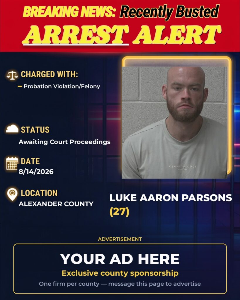Arrest report — LUKE AARON PARSONS