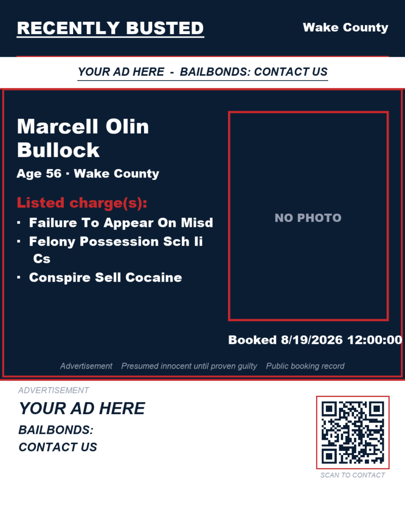 Arrest report — MARCELL OLIN BULLOCK