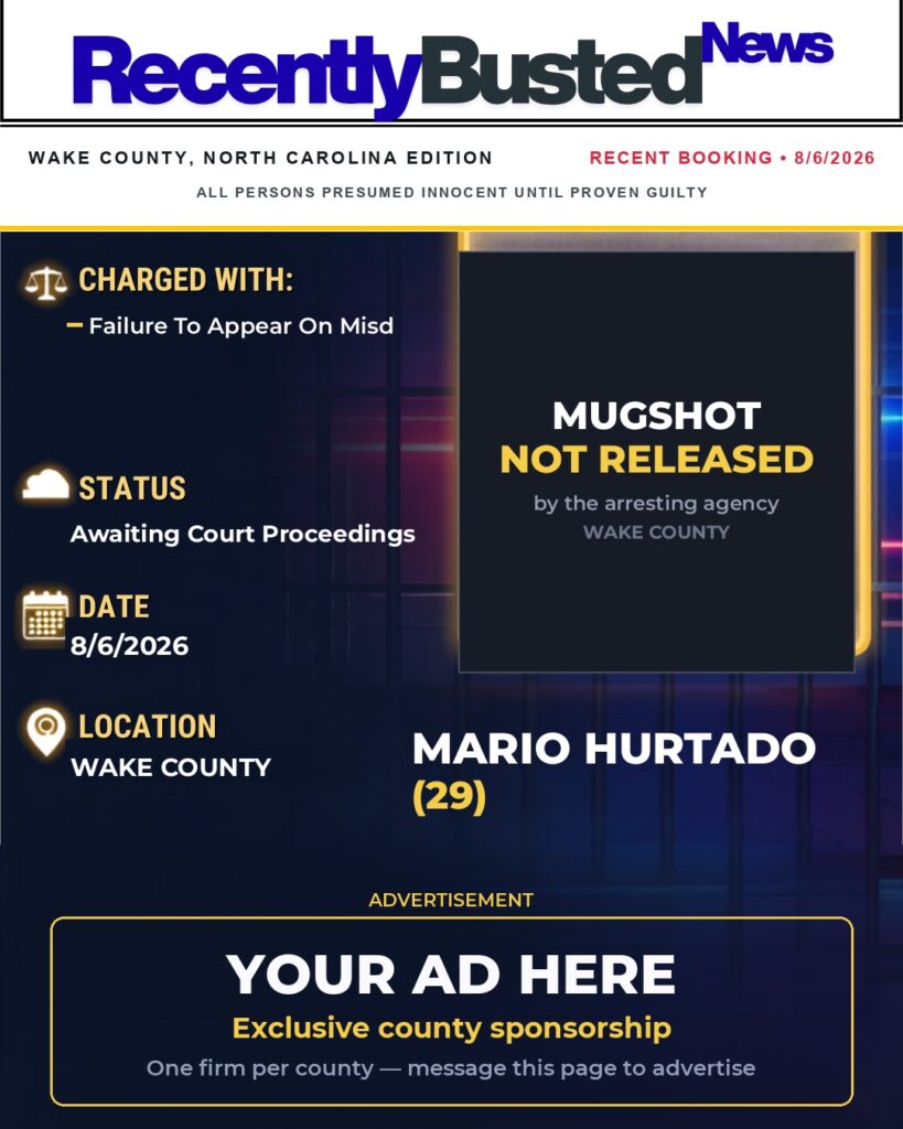 Arrest report — MARIO HURTADO
