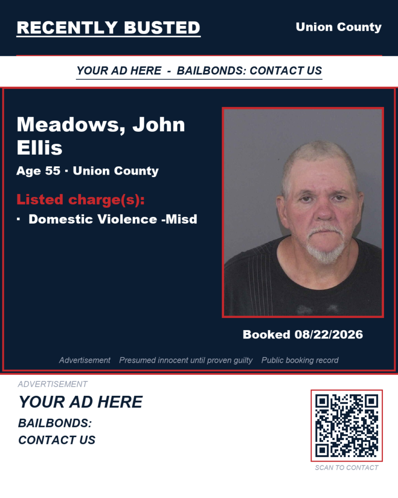 Arrest report - MEADOWS, JOHN ELLIS