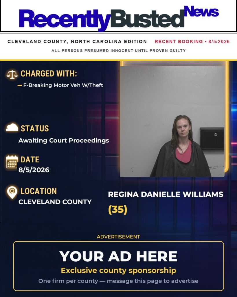 Arrest report โ REGINA DANIELLE WILLIAMS
