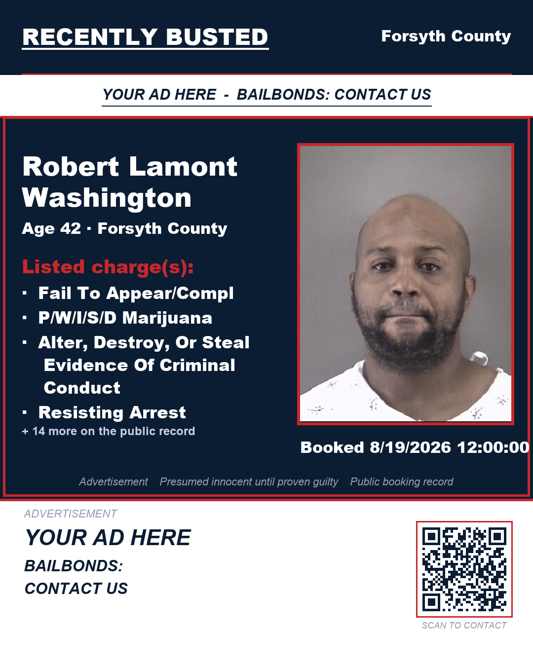Arrest report - ROBERT LAMONT WASHINGTON