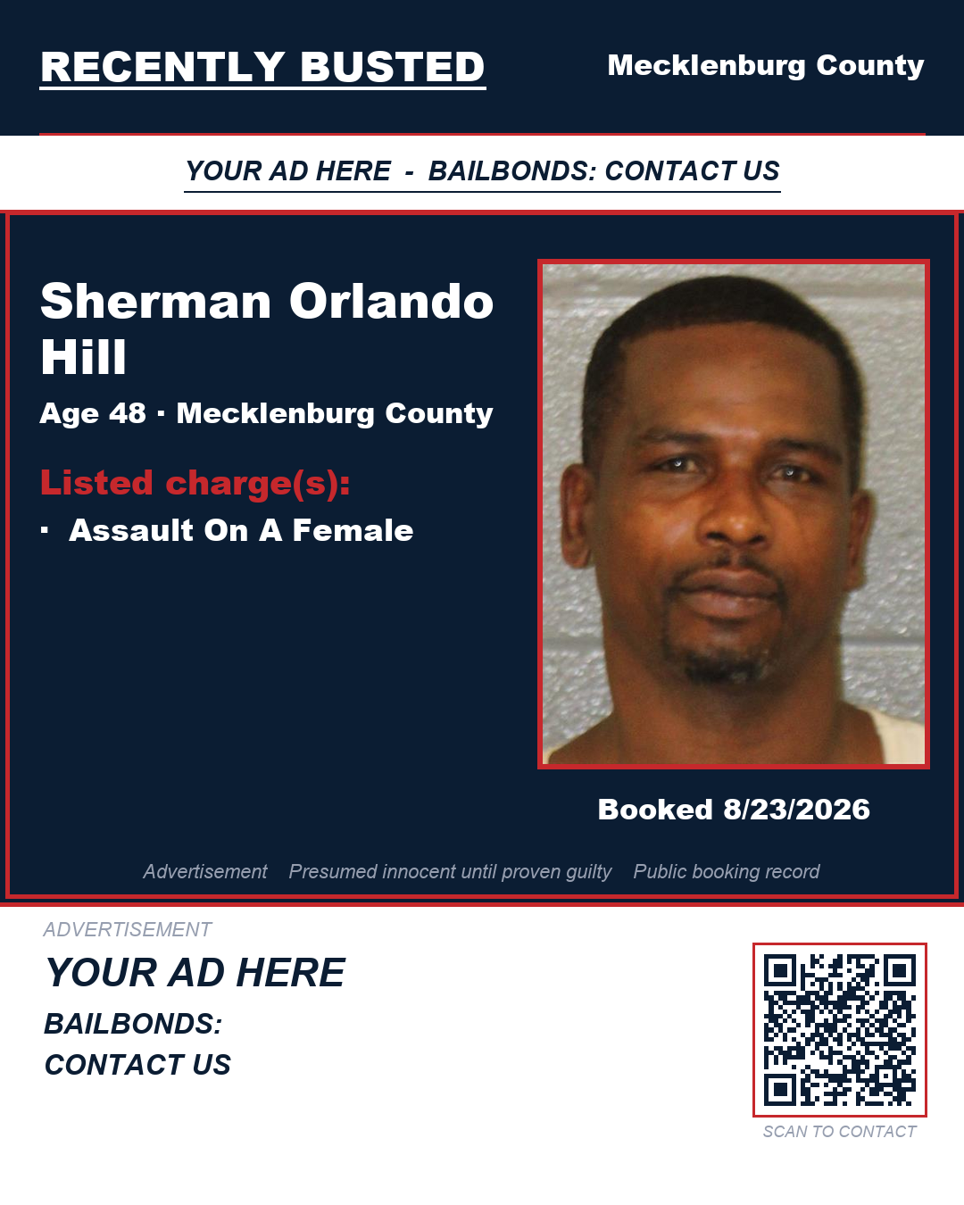 Arrest report - SHERMAN ORLANDO HILL