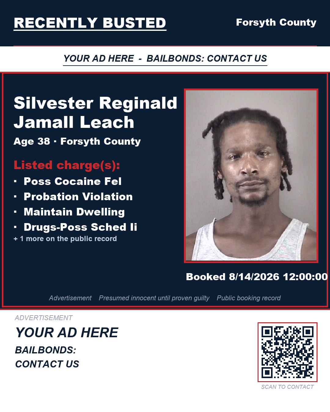 Arrest report - SILVESTER REGINALD JAMALL LEACH