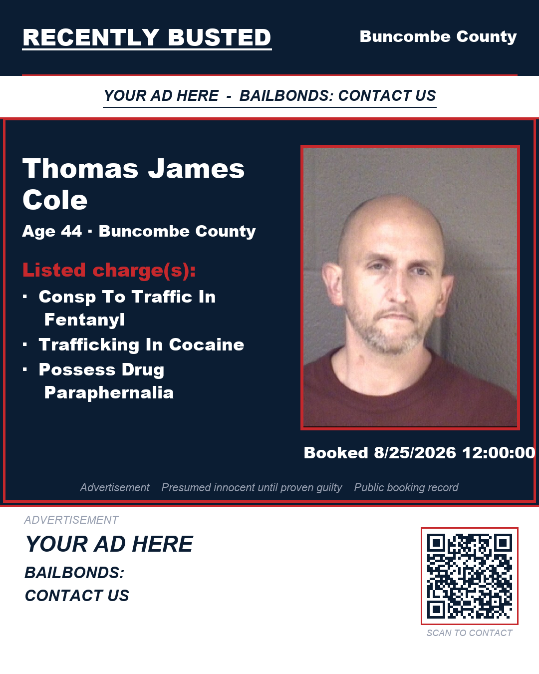 Arrest report - THOMAS JAMES COLE