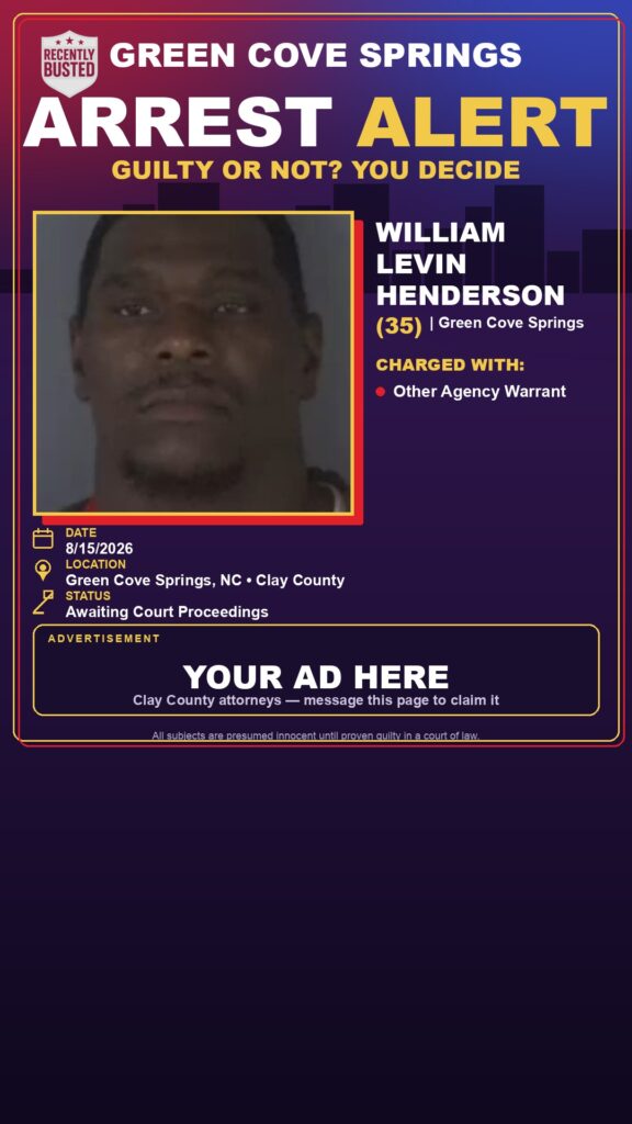 Arrest report — WILLIAM LEVIN HENDERSON