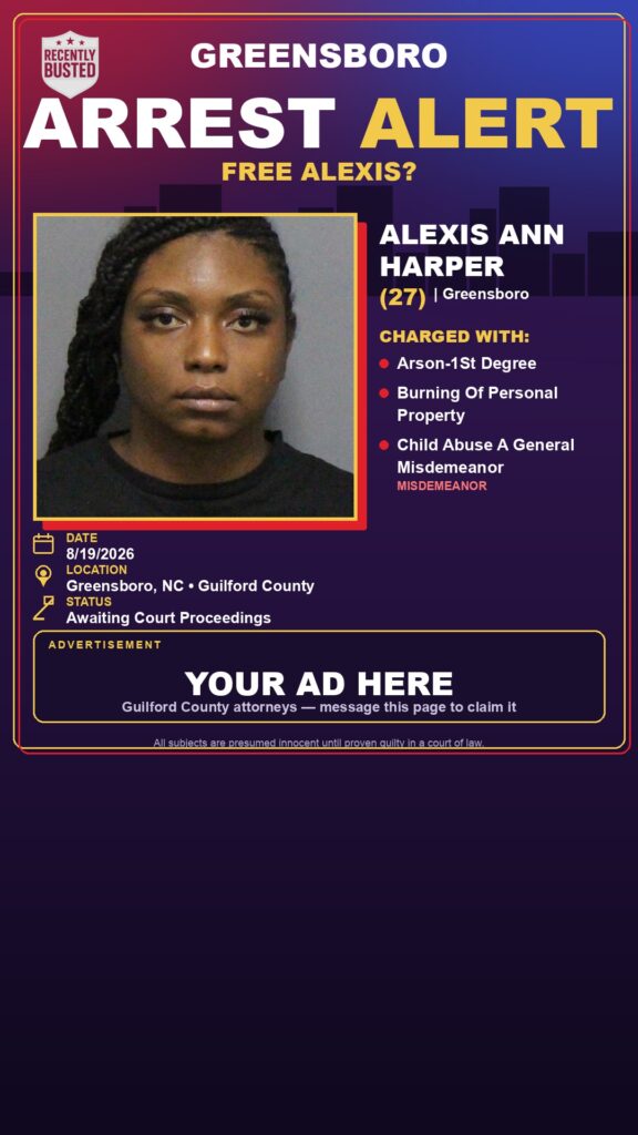 Arrest report — ALEXIS ANN HARPER