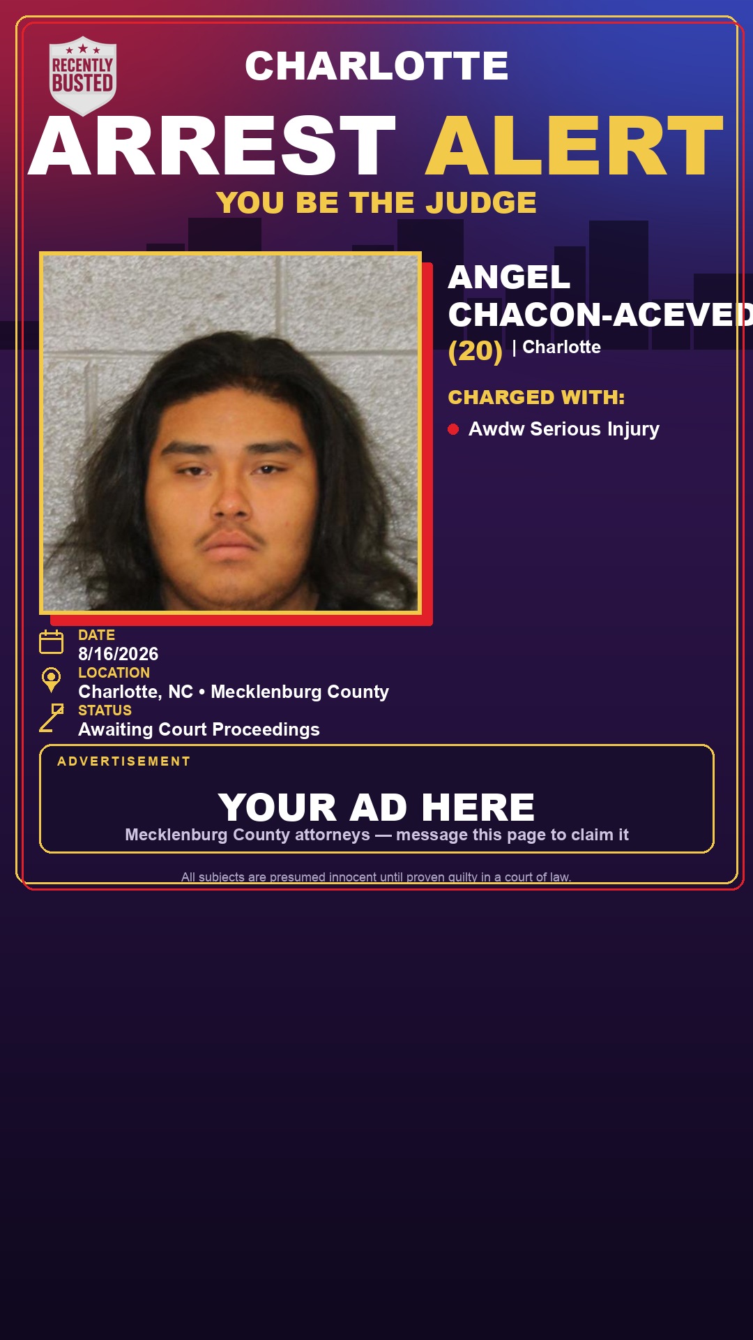 Arrest report - ANGEL CHACON-ACEVEDO