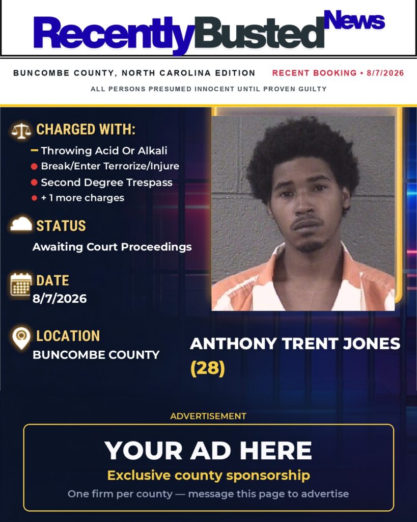 Arrest report — ANTHONY TRENT JONES