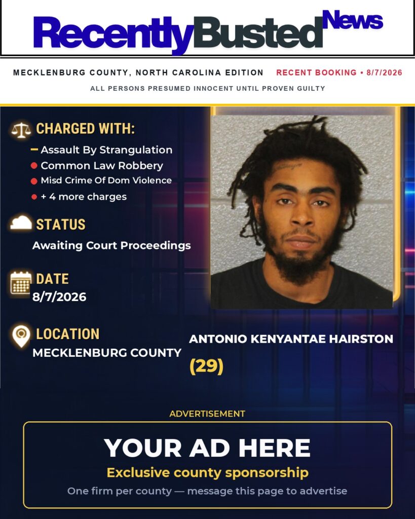 Arrest report — ANTONIO KENYANTAE HAIRSTON