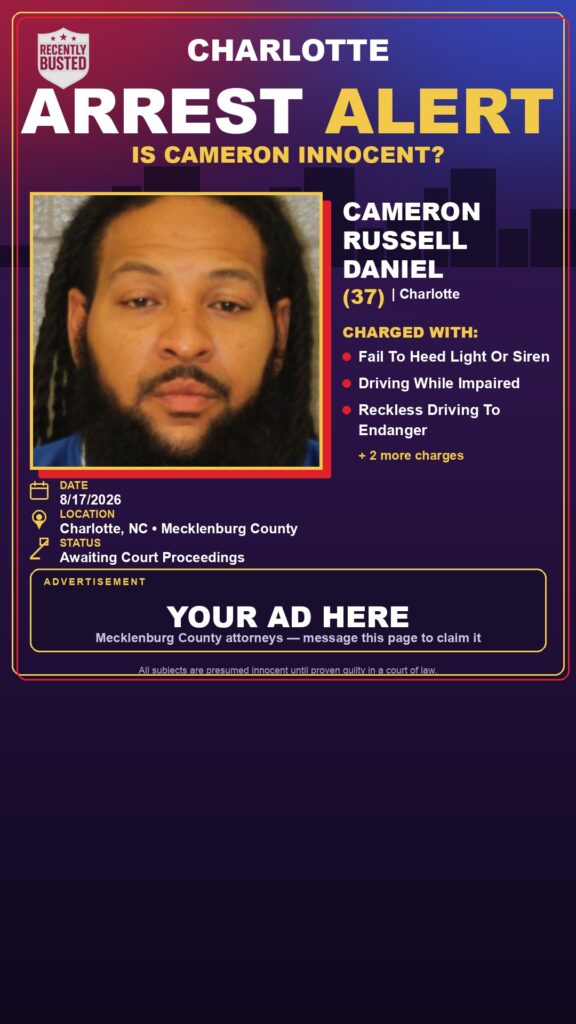Arrest report — CAMERON RUSSELL DANIEL