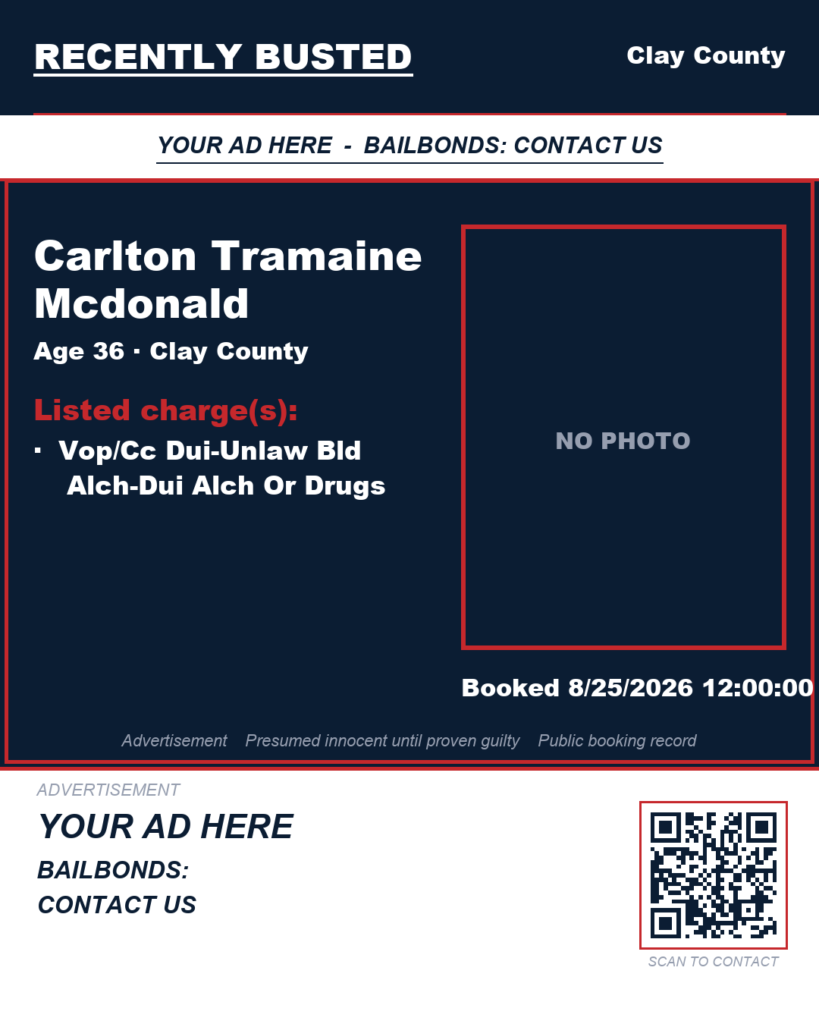 Arrest report - CARLTON TRAMAINE MCDONALD