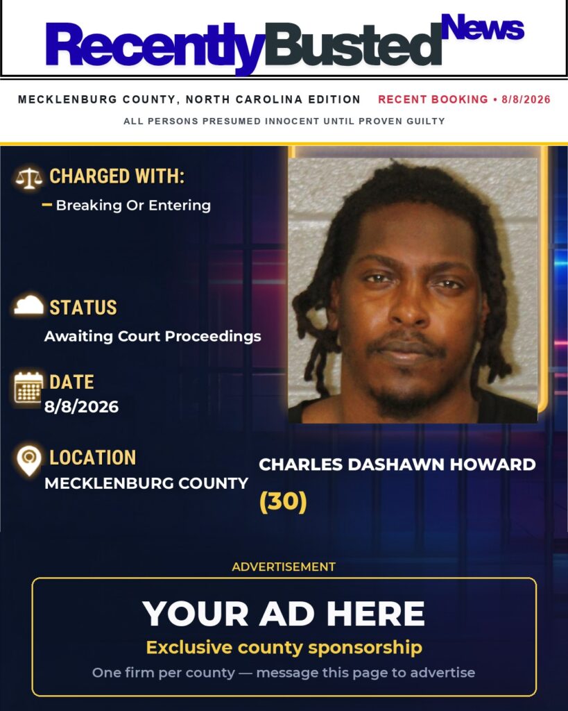 Arrest report โ CHARLES DASHAWN HOWARD