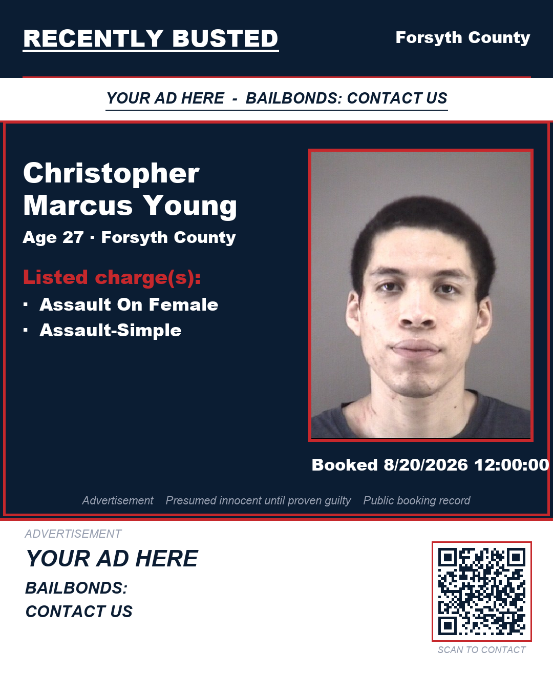 Arrest report - CHRISTOPHER MARCUS YOUNG