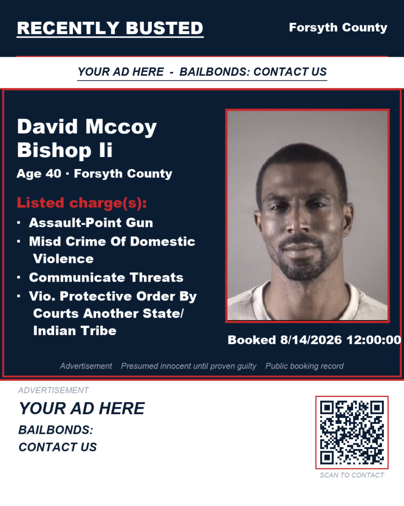 Arrest report — DAVID MCCOY BISHOP II