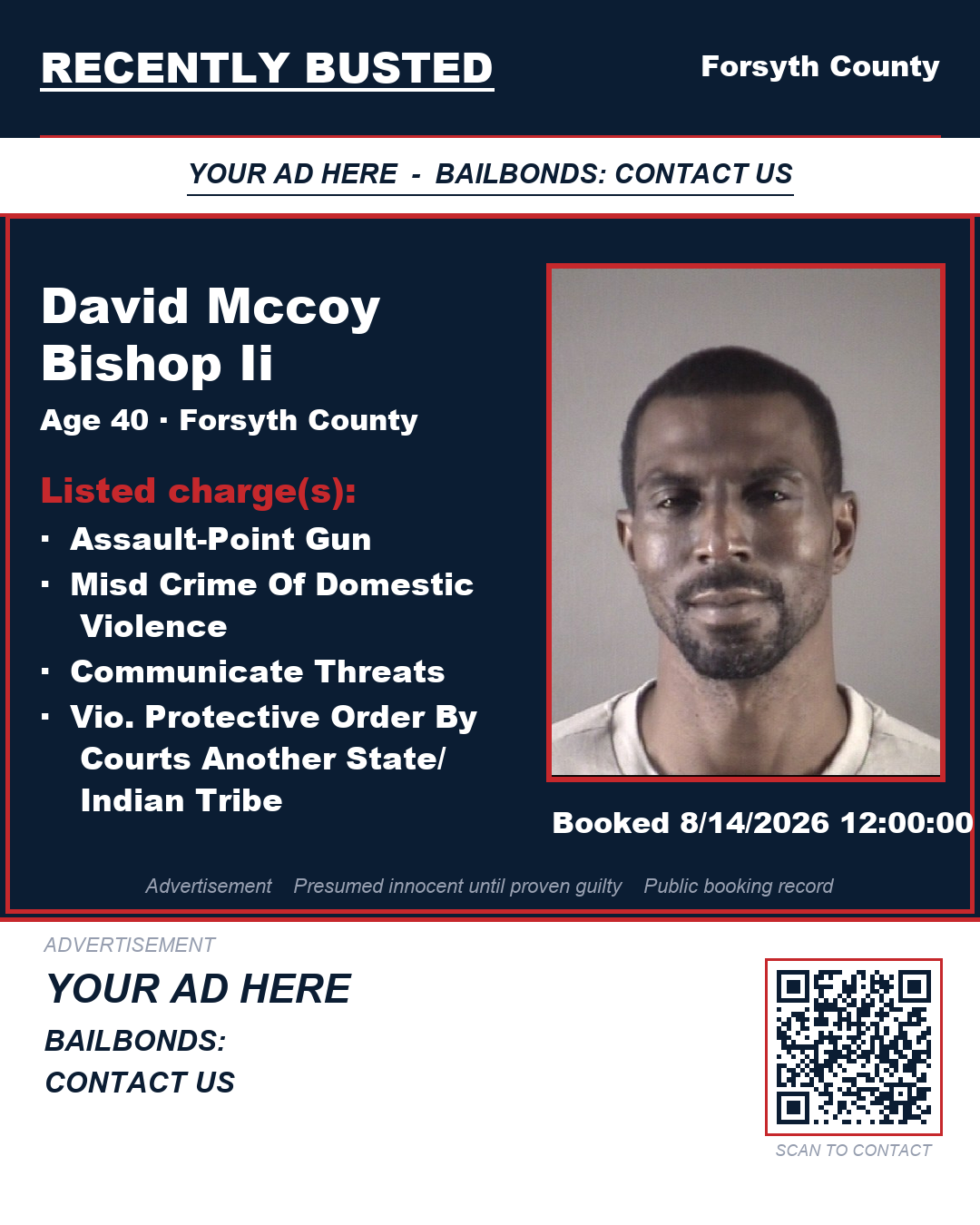 Arrest report - DAVID MCCOY BISHOP II