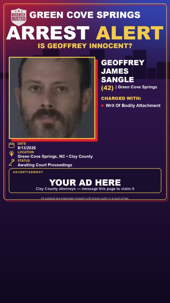 Arrest report — GEOFFREY JAMES SANGLE